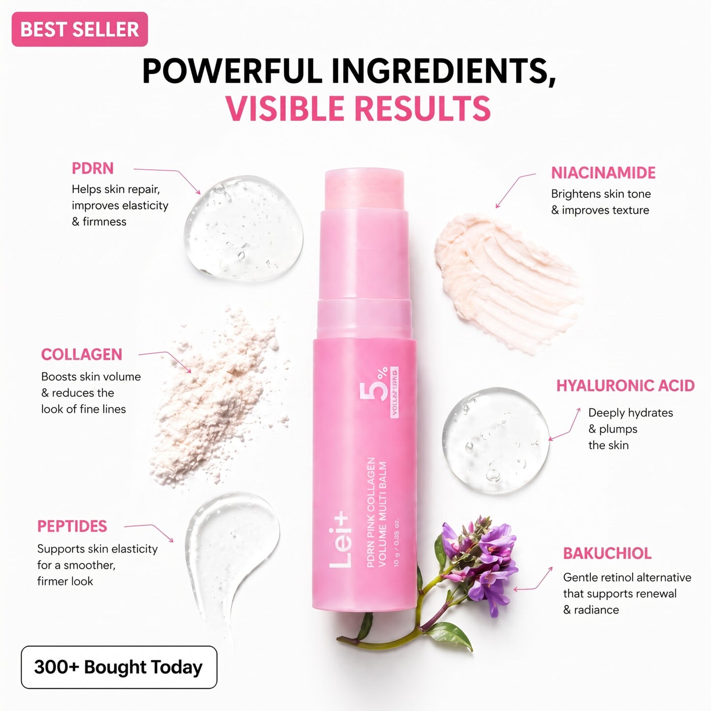 Lei+ Pink Collagen Volume Multi Balm