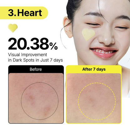Heart patch: 20.38% visual improvement in dark spots in 7 days