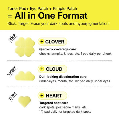 All in one format: Clover, Cloud and Heart patches for every area